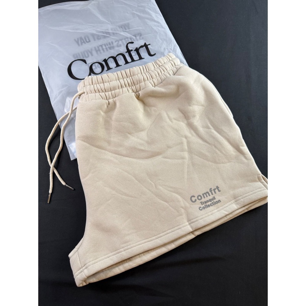 Comfrt Tranquil Collection Sweat Shorts Sand Beige Fleece 3XL NWT